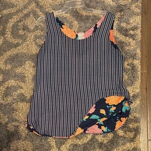 Chico's Reversible Tank Navy and Orange